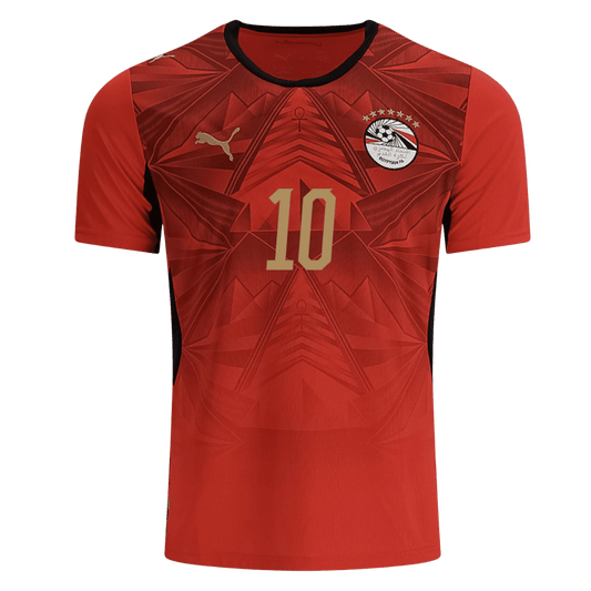 M.SALAH #10 Egypt Casa Copa do Mundo Camisa 2026 Vermelho - camisola de futebol para adeptos em