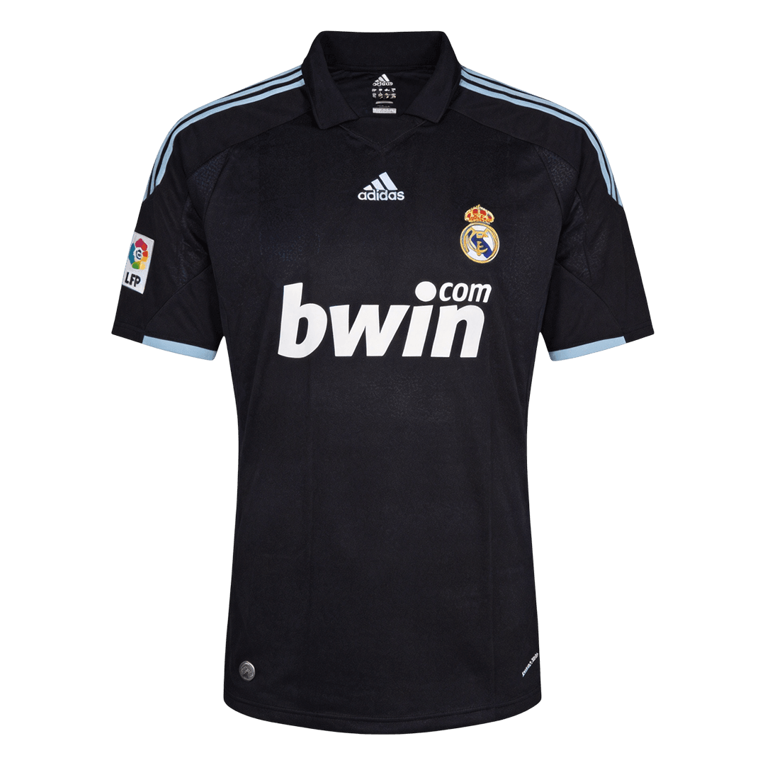 Retrô Real Madrid Fora Camisa 2009/10 Preto