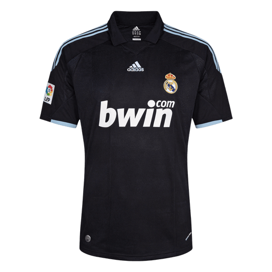 Retrô Real Madrid Fora Camisa 2009/10 Preto