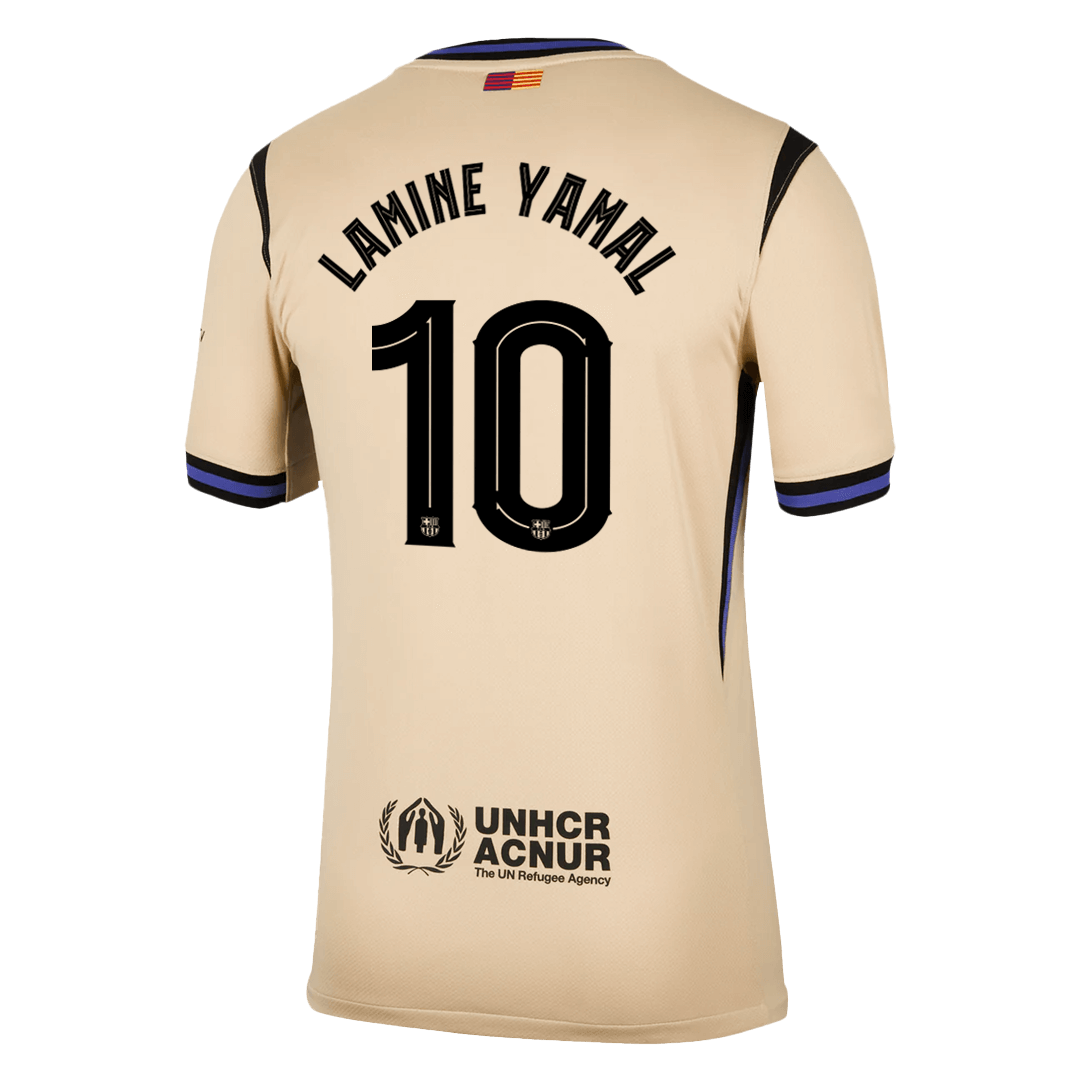 LAMINE YAMAL #10 Barcelona Fora Camisa 2025/26- Amarelo
