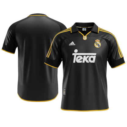 Retrô Real Madrid Fora Camisa 1999/01 Preto