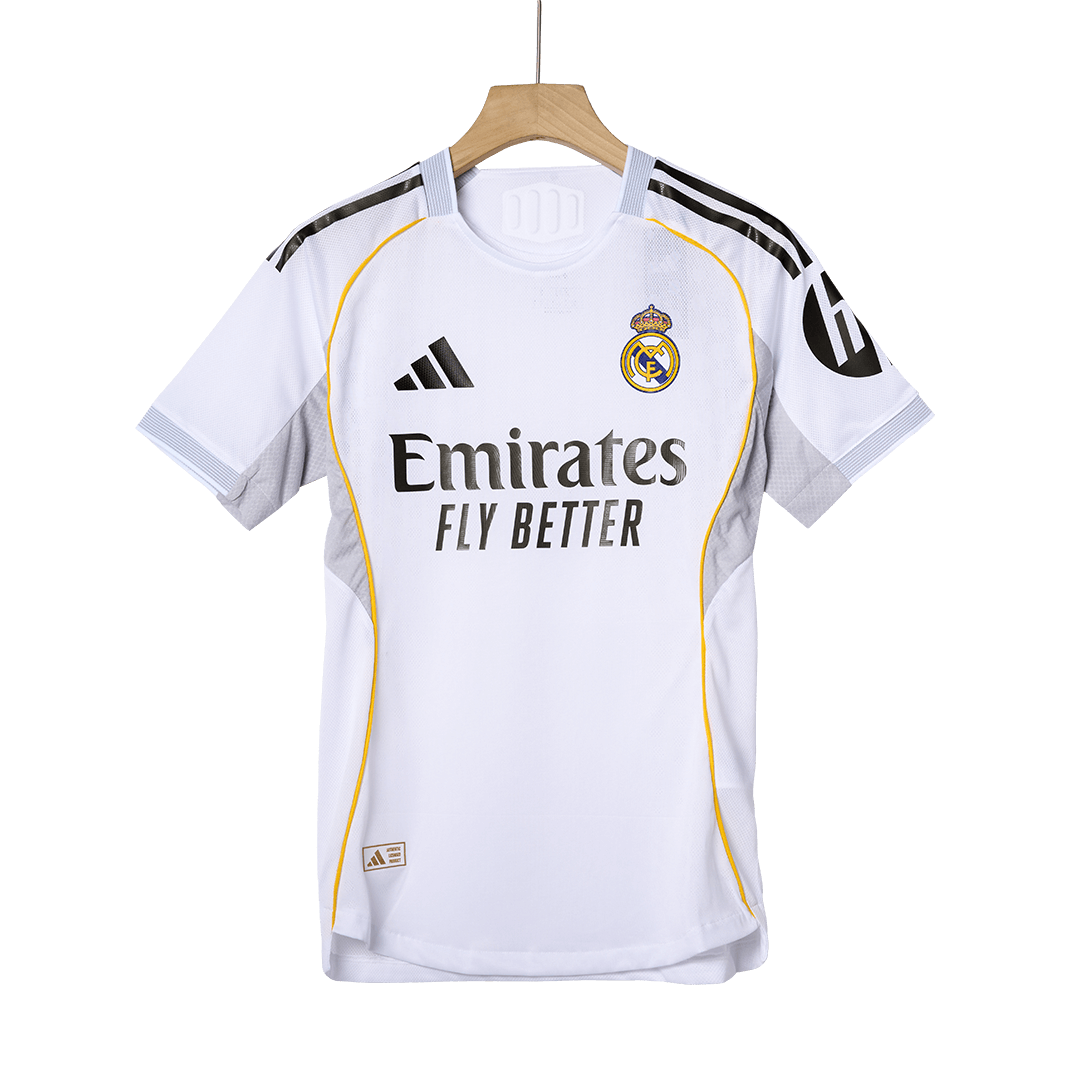 Autêntico MBAPPÉ #10 Real Madrid Casa Futebol Camisas 2025/26 Branco