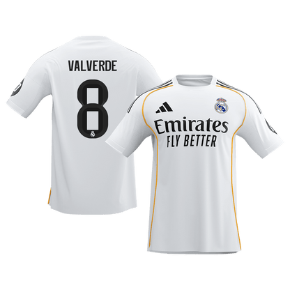 【Super Qualidade】VALVERDE #8 Real Madrid
 Casa Futebol Camisa 2025/26 Branco