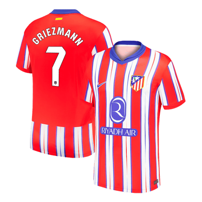 Camiseta de fútbol personalizada Atlético de Madrid GRIEZMANN #7 Primera 2024/25