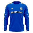 Retrô Chelsea Casa Manga Longa Camisa 2012/13 Azul