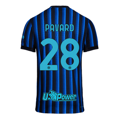 Autêntico PAVARD #28 Inter Milan Casa Futebol Camisas 2025/26