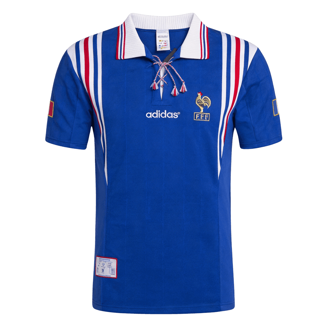 Retrô França Casa Camisa 1996 Azul