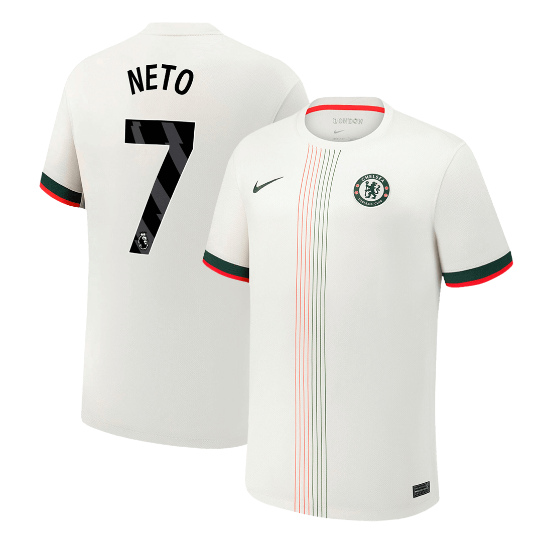 NETO #7 Chelsea Fora Camisa 2025/26 Branco