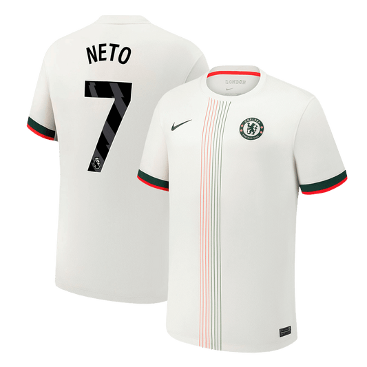 NETO #7 Chelsea Fora Camisa 2025/26 Branco