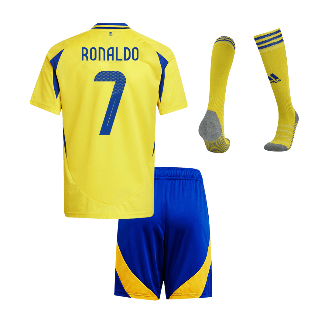 RONALDO #7 Kids Al Nassr Home Kits de futebol completos2024/25