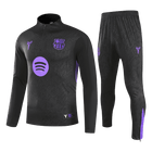 Barcelona Zíper Moletom Conjunto (Top+Calças) 2025/26 Preto