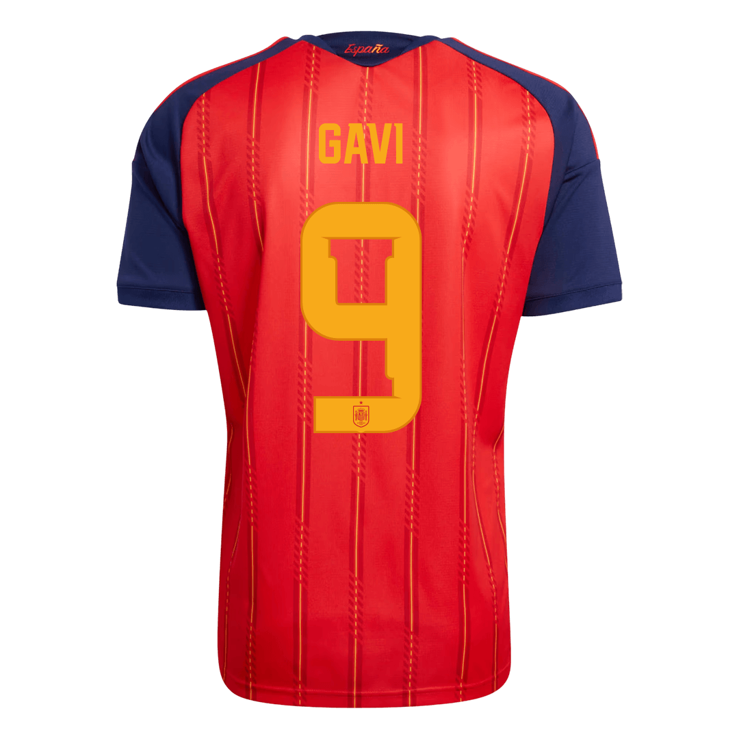 【Super Qualidade】GAVI #9 Spain
 Casa Futebol Camisa 2026 Vermelho