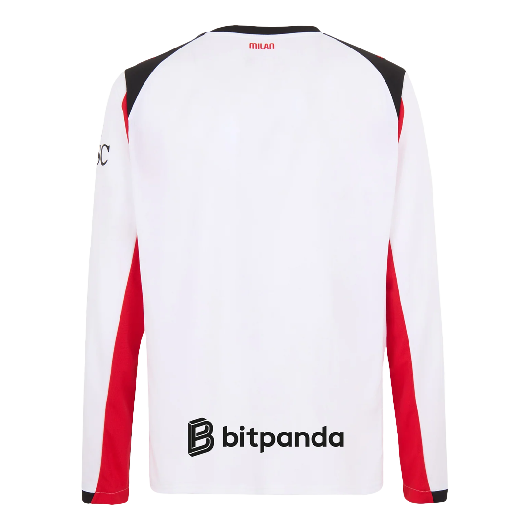 AC Milan Fora Manga comprida Camisa 2025/26 Branco