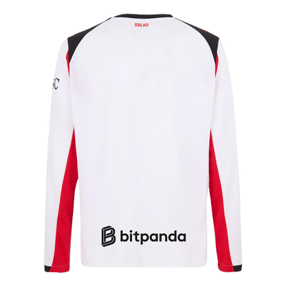 AC Milan Fora Manga comprida Camisa 2025/26 Branco