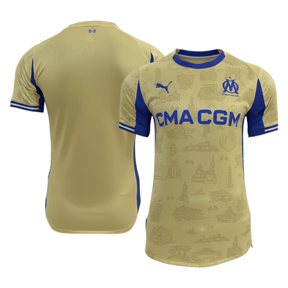 Versão do Jogador Marseille Quarta Futebol Camisas 2025/26 Amarelo