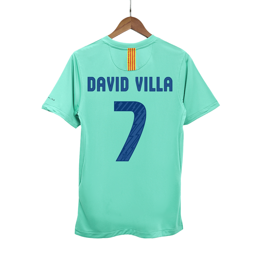 Camisola Retro do Barcelona DAVID VILLA #7 Camisola de Futebol Away 2010/11