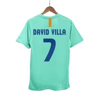 Camisola Retro do Barcelona DAVID VILLA #7 Camisola de Futebol Away 2010/11