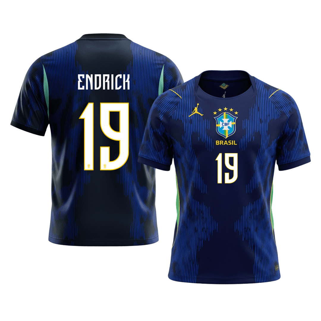ENDRICK #19 Brazil Fora Copa do Mundo Camisa 2026 Marinha