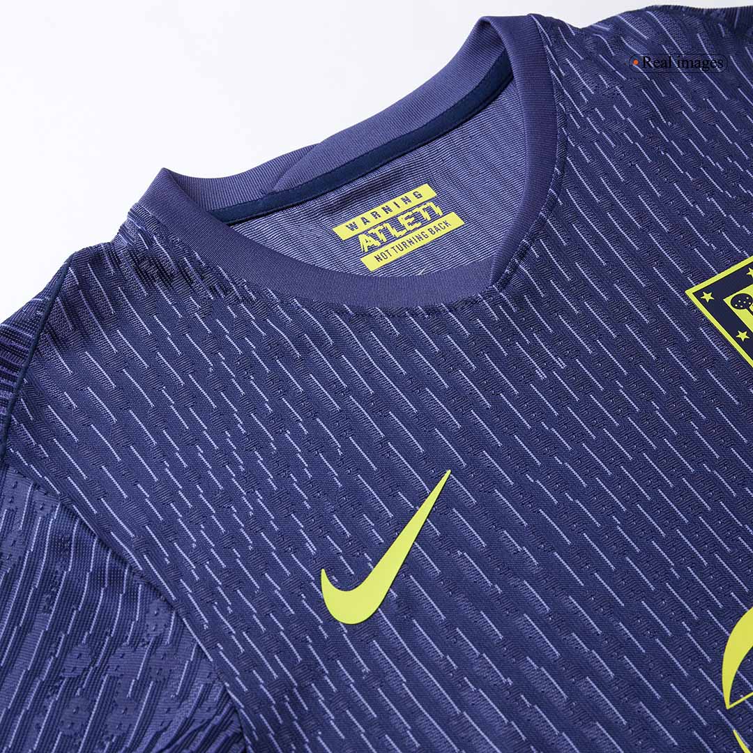 Versão do Jogador SØRLOTH #9 Atletico Madrid Fora Futebol Camisas 2025/26 Marinha