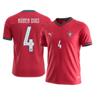 RÚBEN DIAS #4 Portugal Casa Camisa 2026 Vermelho
