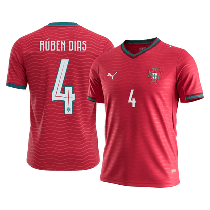 RÚBEN DIAS #4 Portugal Casa Camisa 2026 Vermelho