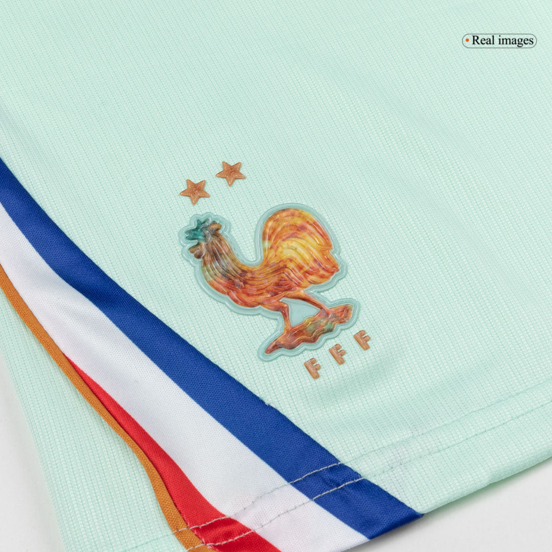 France Infantil Fora Copa do Mundo Futebol Camisa Conjunto (Camisa+Shorts) 2026 Verde - camisola de futebol para - imagem 3