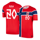 Versão do Jogador NUSA #20 Norway Casa Copa do Mundo Futebol Camisas 2026 Vermelho