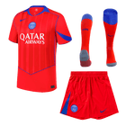 PSG Fora Terceira Camisa Conjunto(Camisa+Calções+Meias) 2025/26 Vermelho