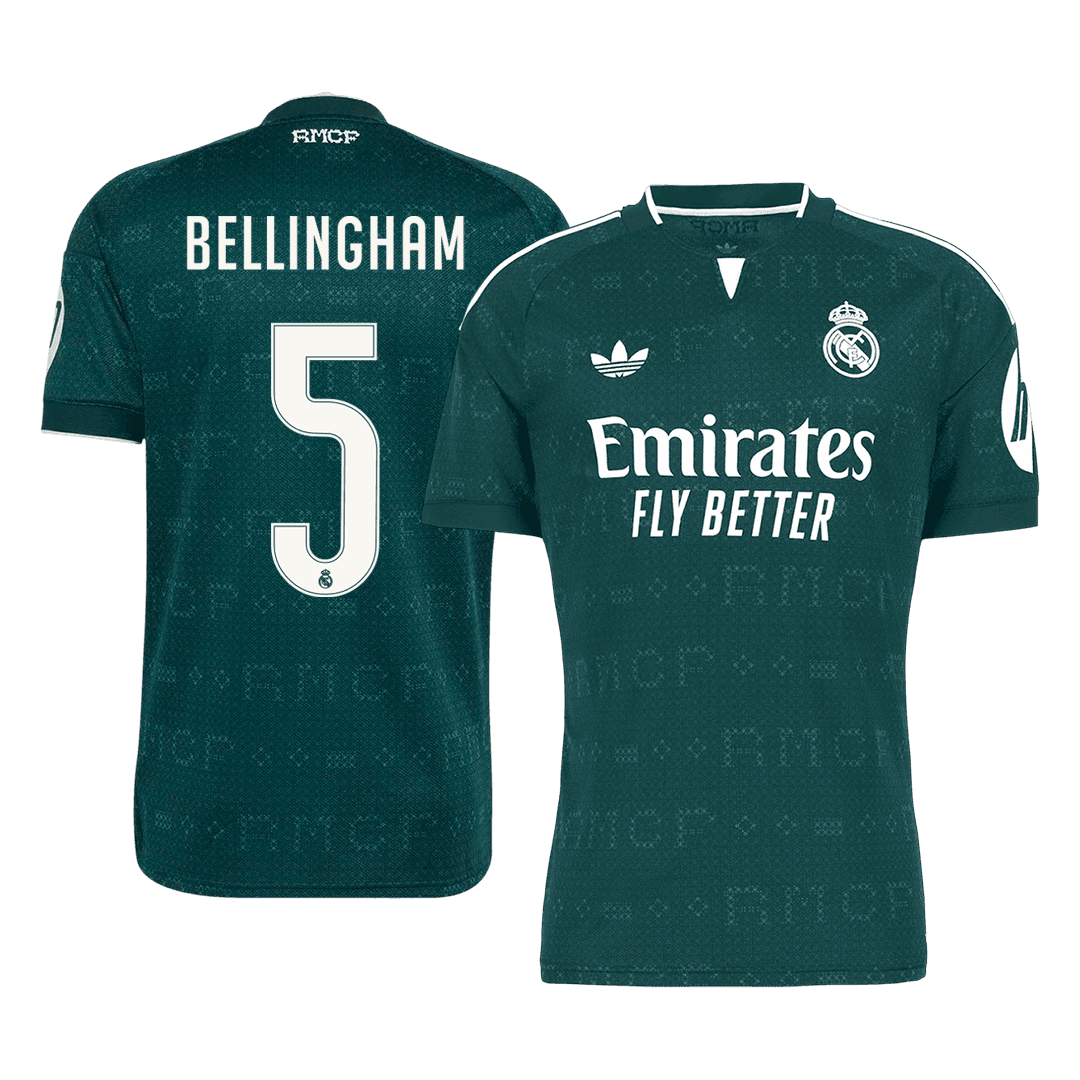 BELLINGHAM #5 Real Madrid Fora Camisa 2026/27 Verde