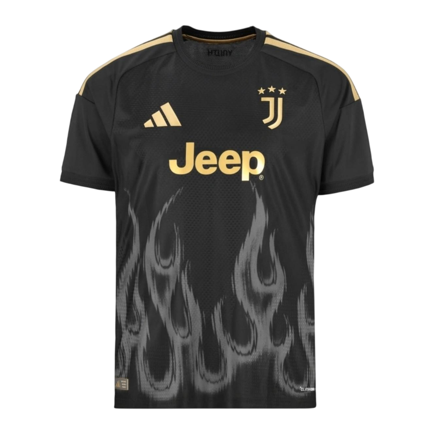 Versão do Jogador Juventus Terceira Futebol Camisas 2026/27 Preto