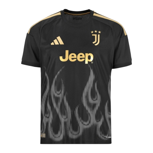 Versão do Jogador Juventus Terceira Futebol Camisas 2026/27 Preto