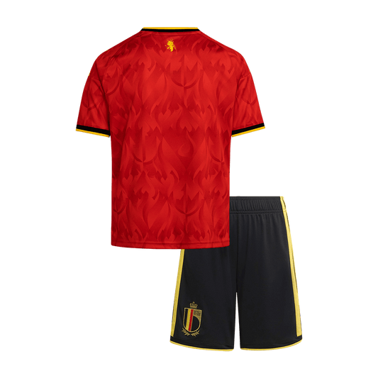 Belgium Infantil Casa Futebol Camisa Conjunto (Camisa+Shorts) Copa do Mundo 2026 Vermelho - camisola de futebol