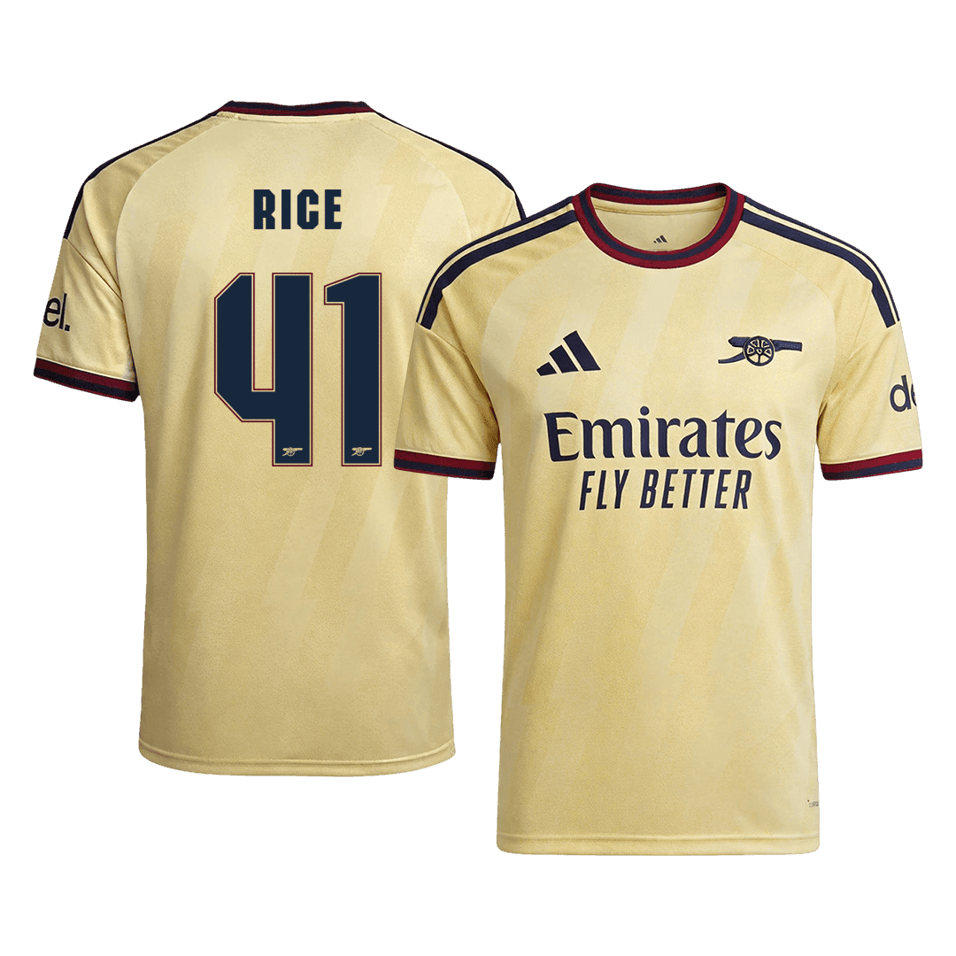 Versão do Jogador RICE #41 Arsenal Terceira Futebol Camisas 2026/27 Amarelo - UCL