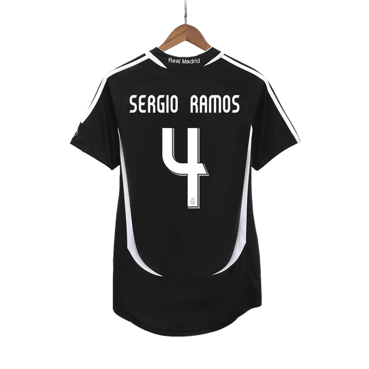 Retro Real Madrid Shirt SERGIO RAMOS #4 Away Soccer Shirt 2006/07