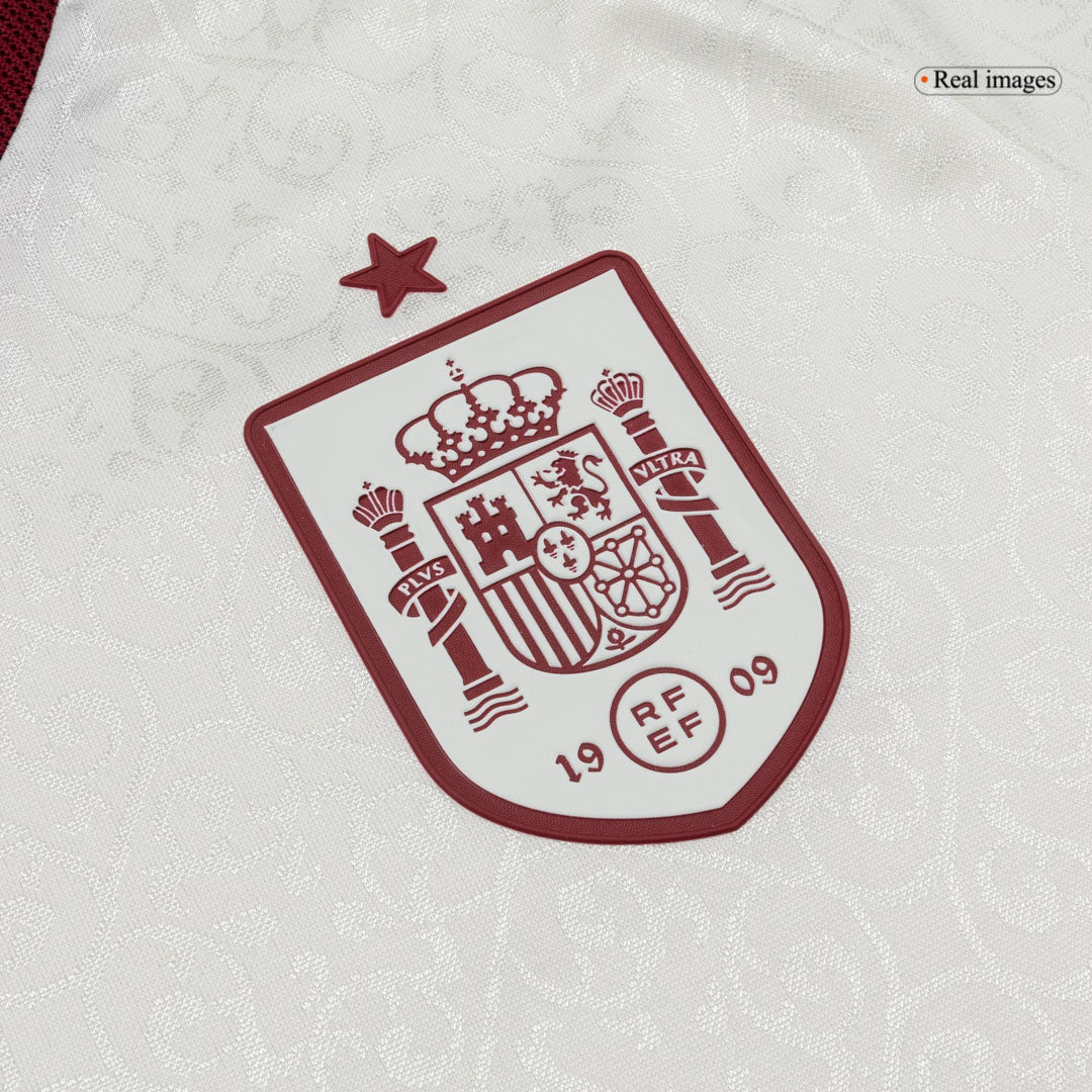 Versão do Jogador OLMO #10 Spain Fora Copa do Mundo Futebol Camisas 2026 Branco