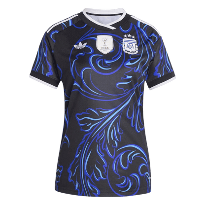 Mulheres Argentina Alternativa Camisa Copa do Mundo 2026 Preto - camisola de futebol para adeptos em