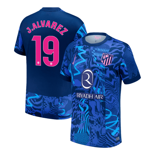 J.ALVAREZ #19 Atl¨¦tico de Madrid Camisola de Futebol Terceiro Fora Camisola Personalizada 2024/25