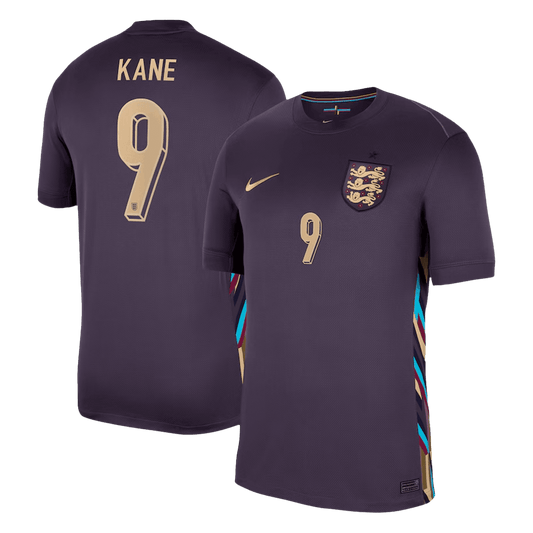 Camisola de futebol KANE #9 Inglaterra fora de casa camisola personalizada 2024