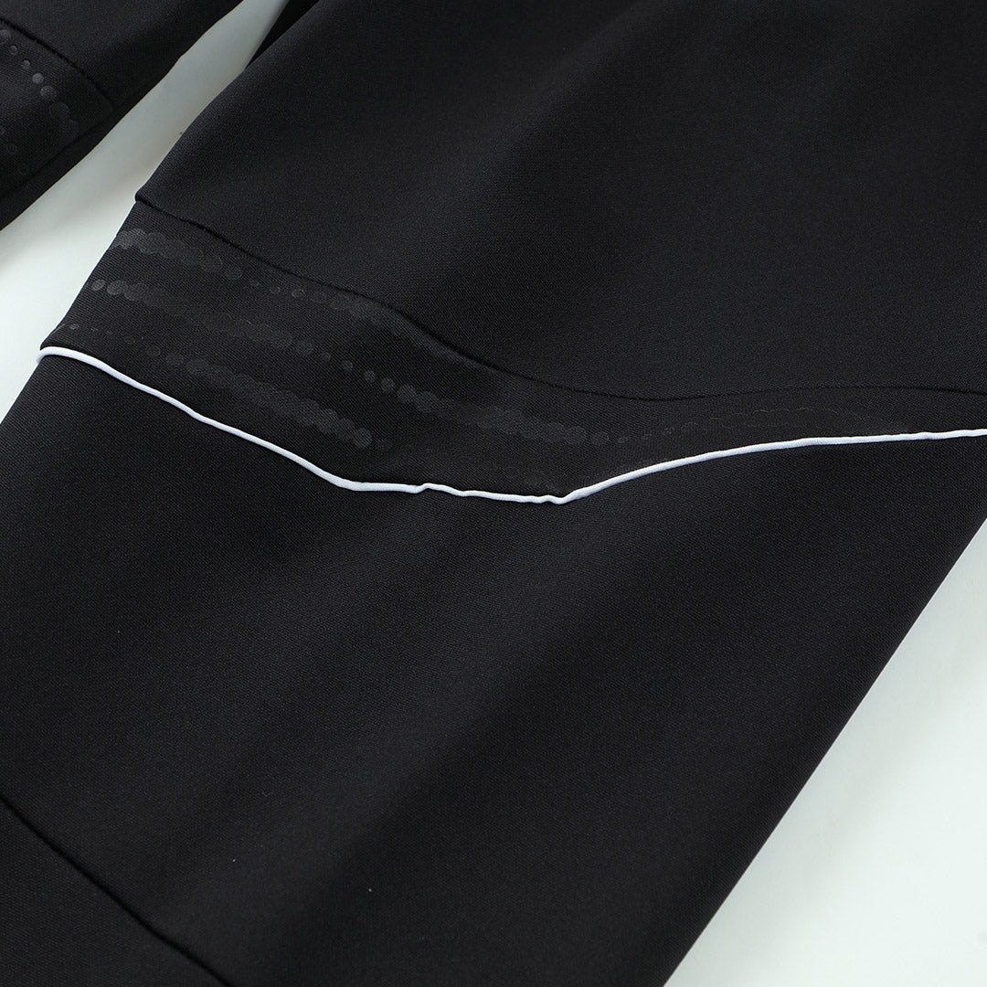 Real Madrid Zíper Moletom Conjunto (Top+Calças) 2025/26 Preto