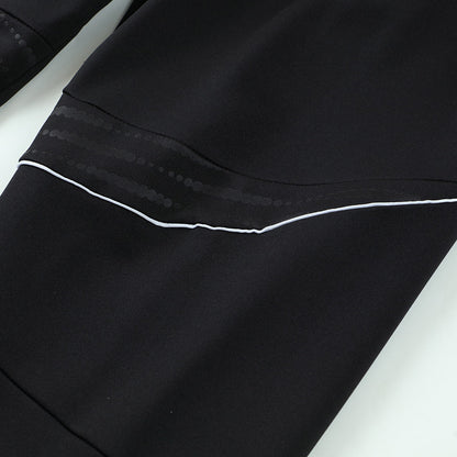 Real Madrid Zíper Moletom Conjunto (Top+Calças) 2025/26 Preto