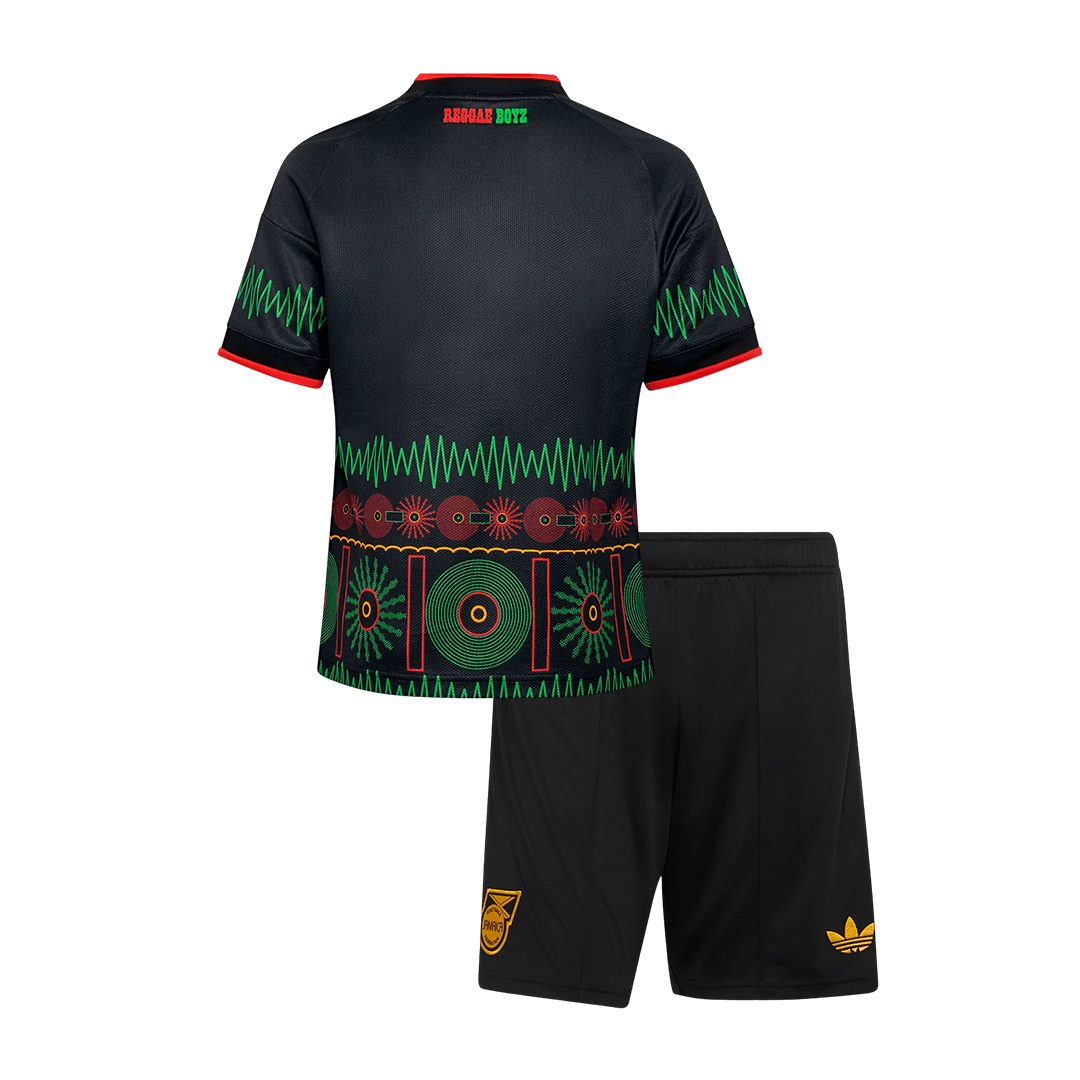 Jamaica Infantil Fora Copa do Mundo World Cup Futebol Camisa 2026 Preto - camisola de futebol para adeptos em - imagem 2