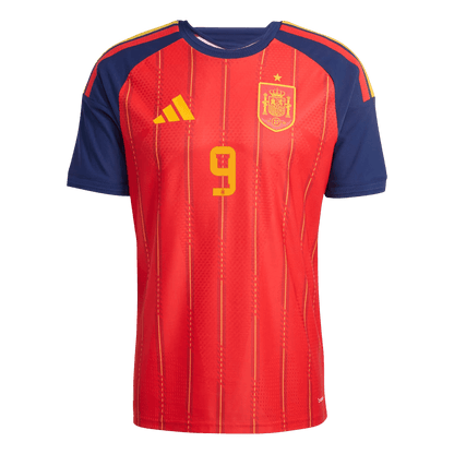 Versão do Jogador GAVI	 #9 Spain Casa Copa do Mundo Futebol Camisas 2026 Vermelho