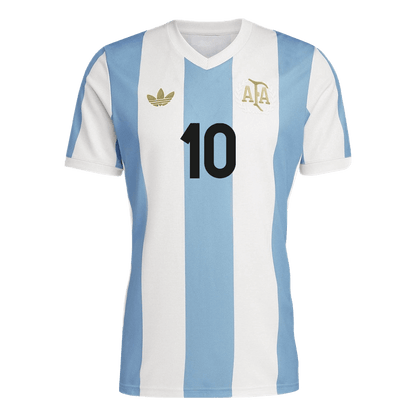 Camisola de futebol MESSI #10 Argentina personalizada 2024 50th aniversário