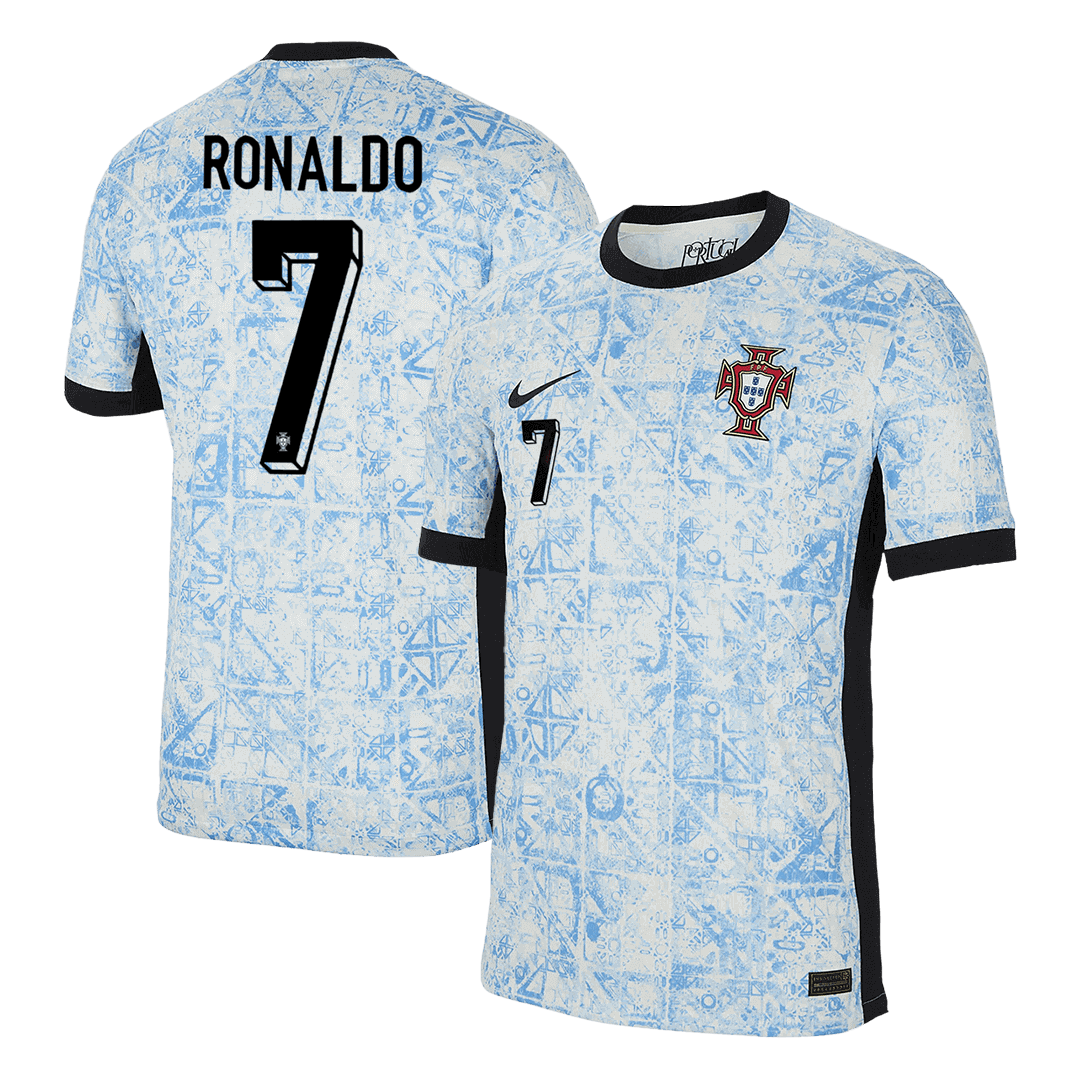 Camisola de futebol RONALDO #7 Portugal fora de casa 2024