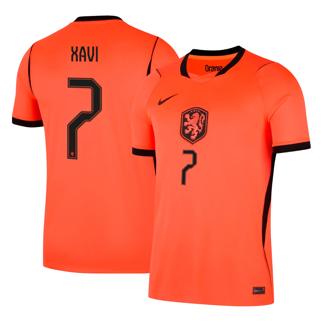 XAVI #7 Netherlands Casa Copa do Mundo Camisa 2026 Laranja