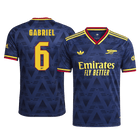 Versão do Jogador GABRIEL #6 Arsenal Fora Futebol Camisas 2026/27 Marinha - UCL