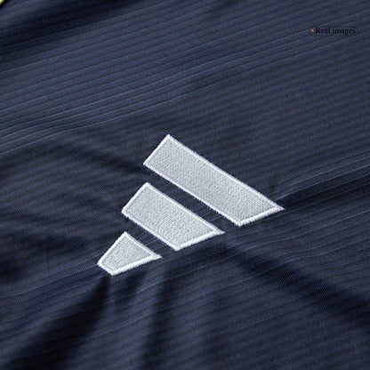 Real Madrid Fora Manga Longa Futebol Camisa 2025/26 Azul&Marinho