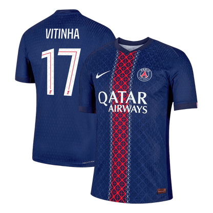 Jogador VITINHA #17 PSG Casa Futebol Camisas 2025/26 Marinha