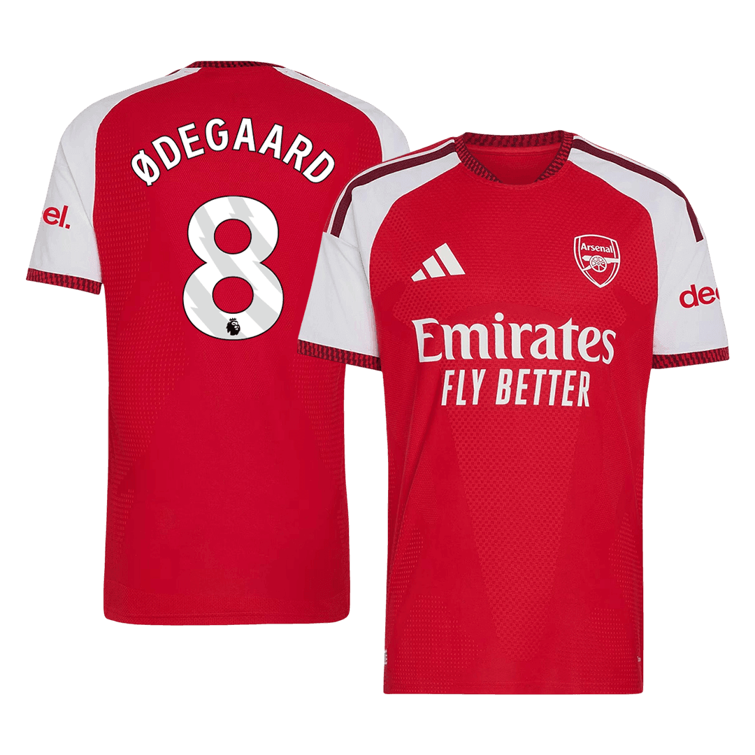 Versão do Jogador ØDEGAARD #8 Arsenal Casa Futebol Camisas 2026/27 Vermelho