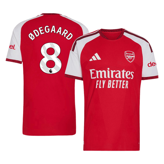 Versão do Jogador ØDEGAARD #8 Arsenal Casa Futebol Camisas 2026/27 Vermelho